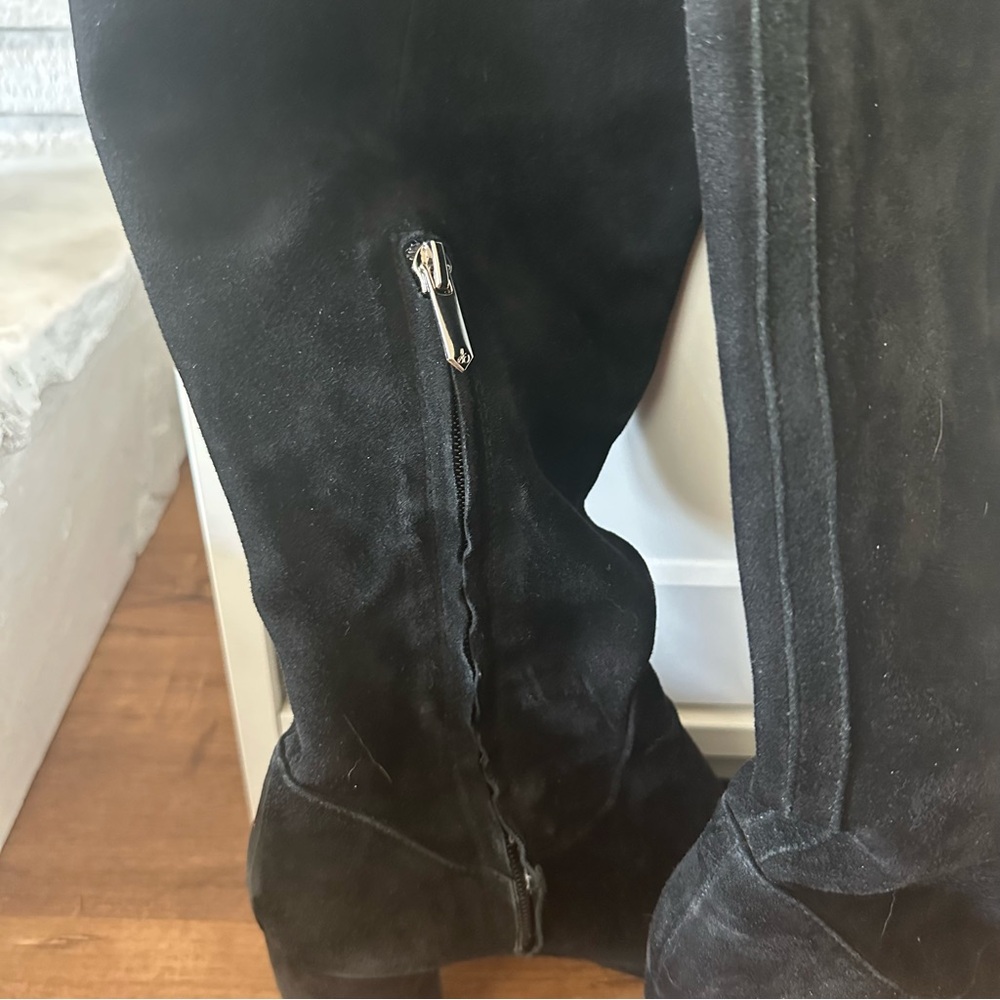 Sam Edelman Black Suede Boots size 8 - Picture 2 of 6